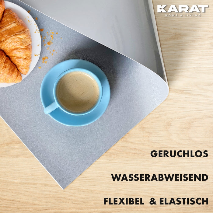 KARAT Tischfolie Empire mit abgeschrägter Kante Hellgrau 100 x 125 cm Image