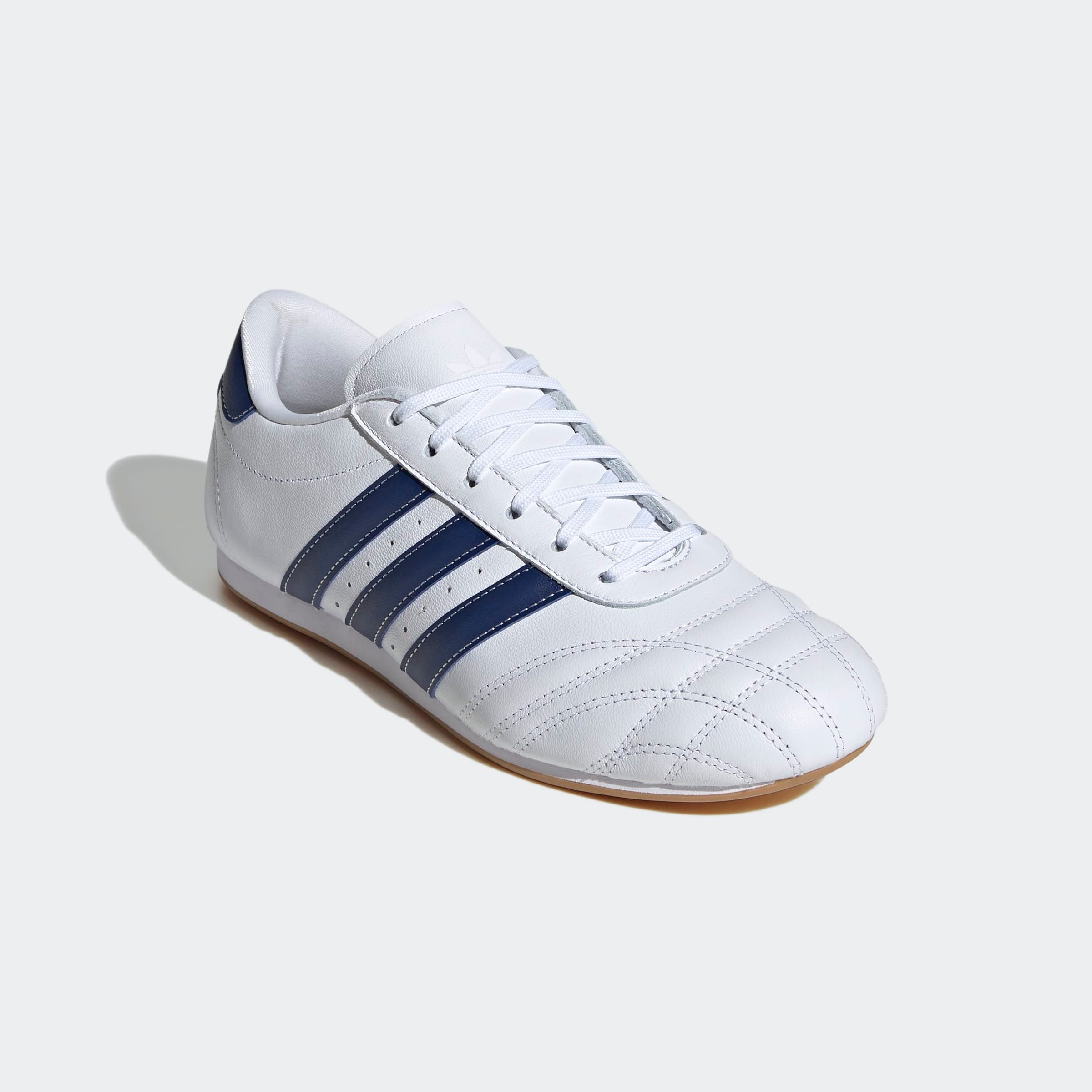 Sneaker ADIDAS ORIGINALS "ADIDAS TAEKWONDO LACE", Damen, Gr. 40,5, weiß (cloud weiß, victory blau, gum 3), Leder, Synthetik, Schuhe Sneaker