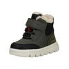 Schnürstiefelette GEOX "Geox Stiefelette Leder/Textil", Kinder, Gr. 25, schwarz (schwarz, grün), Leder, Textil, casual, Schuhe