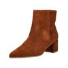 Stiefelette HÖGL "Högl Stiefelette Veloursleder", Damen, Gr. 38,5, nut, Veloursleder, casual, Schuhe
