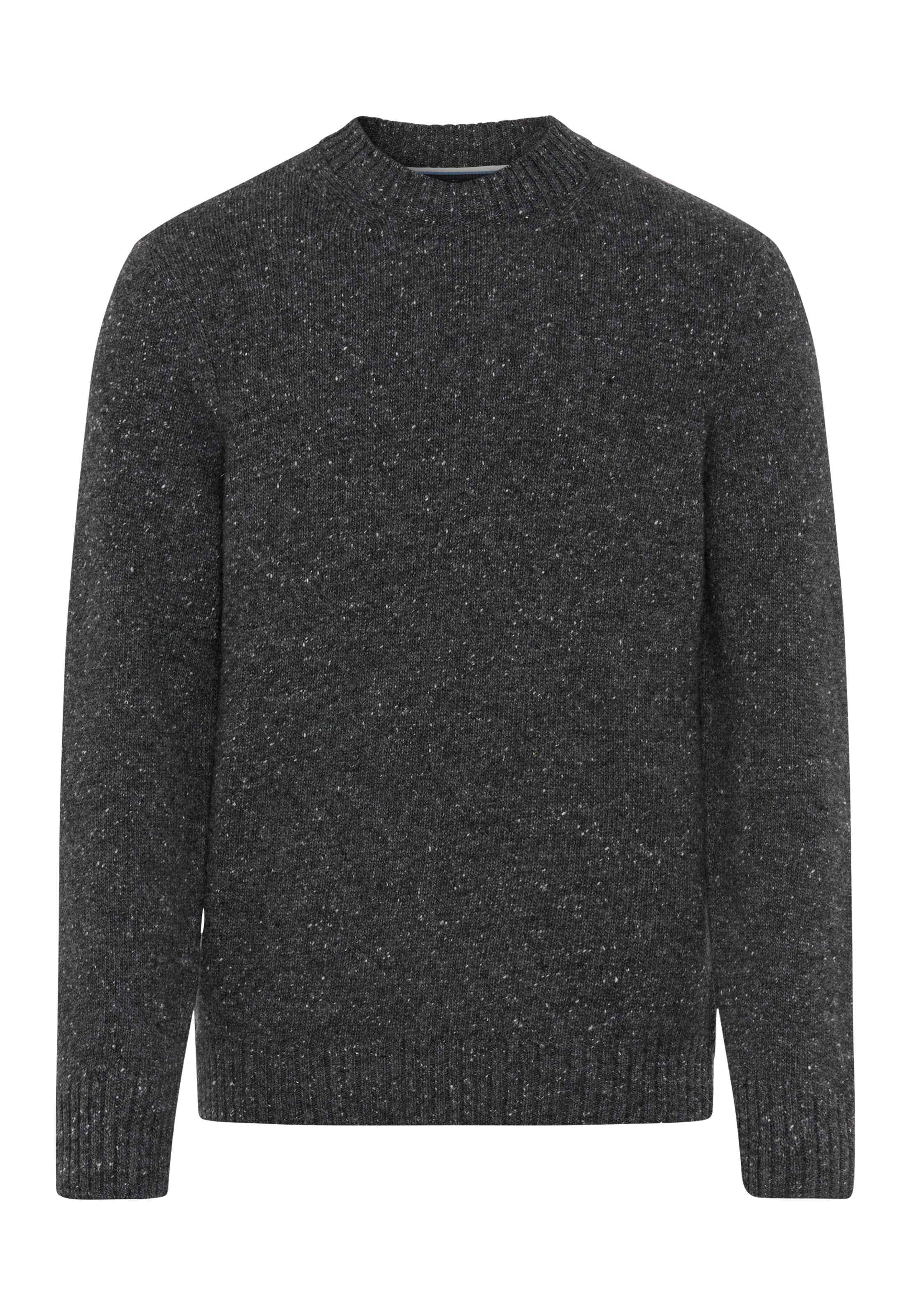 Strickpullover BRAX "Style BUDDY", Herren, Gr. XXXL (58/60), dunkelgrau, Strick, 70% Wolle, 30% Polyamid, Pullover Image