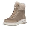 Winterstiefelette REMONTE "FIBER GRIP", Damen, Gr. 41, beige (camelfarben, beige), Veloursleder, Leder, Textil, casual, Schuhe, Winterboots, Outdoorboots mit wasserabweisender TEX-Membran