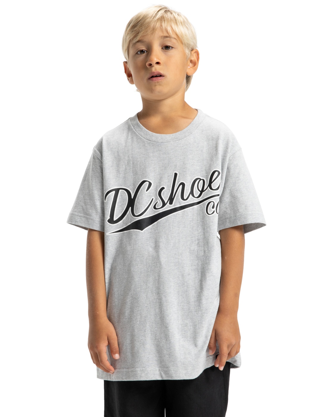 T-Shirt DC SHOES "Substitute", Kinder, Gr. 8(125-130cm), grau (light erdgrau), 75% Baumwolle, 25% Baumwolle, Shirts Image