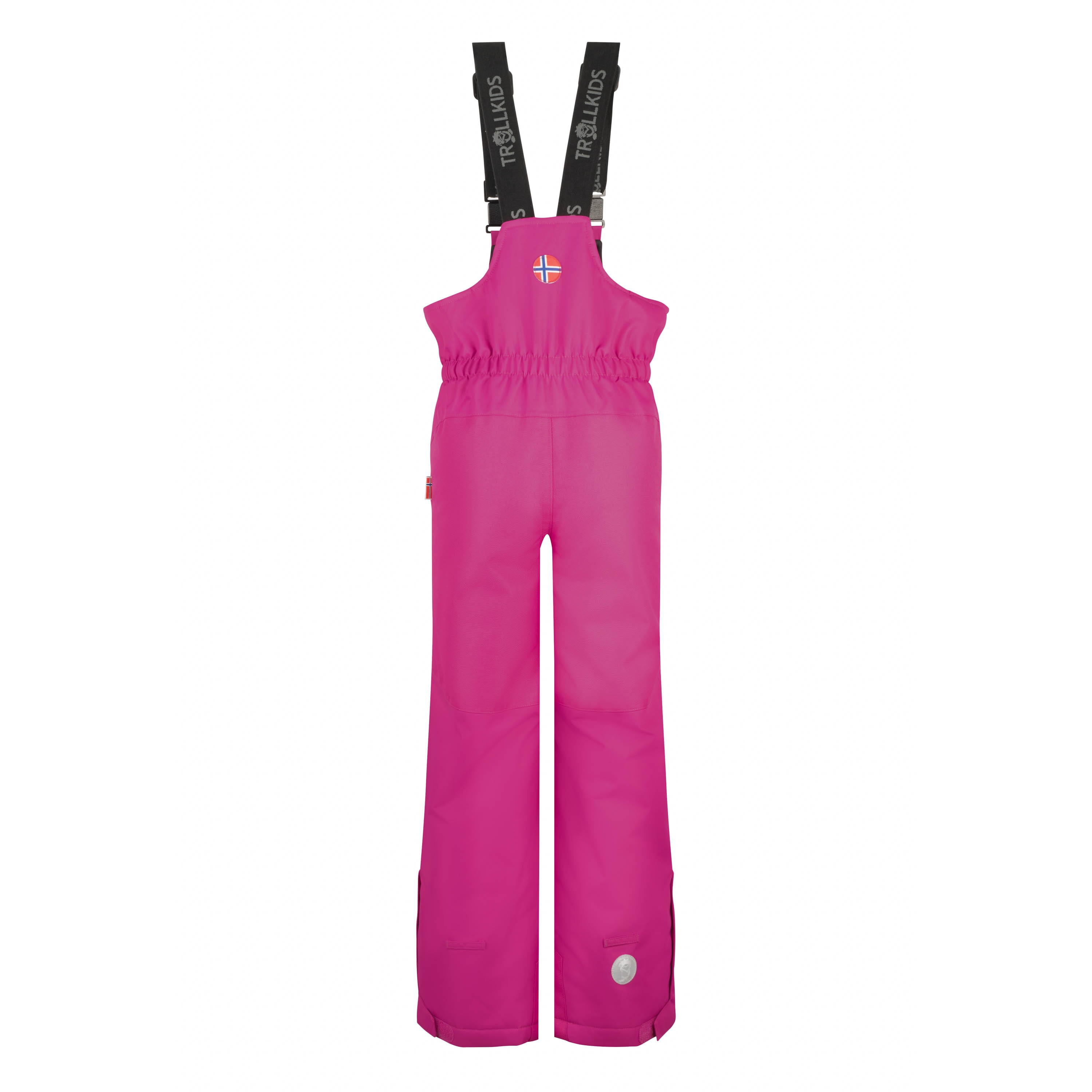 Schneelatzhose TROLLKIDS "KIDS NORDKAPP PANTS", Kinder, Gr. 110, N-Gr, pink (schwarz pink), Stoff, Obermaterial: 100% Polyester. Futter: 100% Polyamid. Wattierung: 100% Polyester, Sportlich, Hosen Image