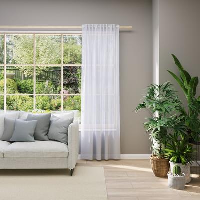Vorhang nach Maß NEUTEX FOR YOU "EVA", weiß, B:750cm H:160cm, Obermaterial: 100% Polyester, Gardinen nach Maß, Uni-Voile mit elegantem Glanz Image