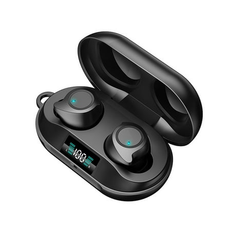 Hiroekza Bluetooth Headphones Wireless Earbuds True Wireless Bluetooth 5.5 Earphones with Wireless Charging Sweat With Ear Buds Wireless Bluetooth Earbuds