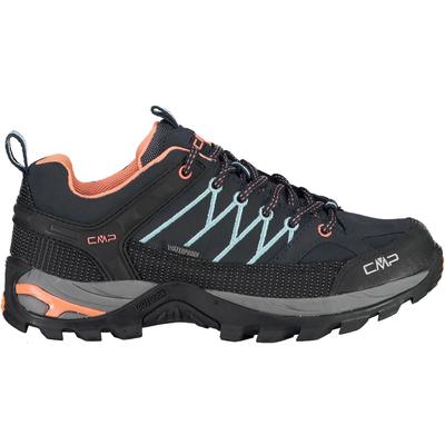 Wanderschuh CMP "RIGEL LOW WMN TREKKING SHOES WP", Gr. 36, b.blau, giada, peach, Leder, sportlich, Schuhe, wasserdicht