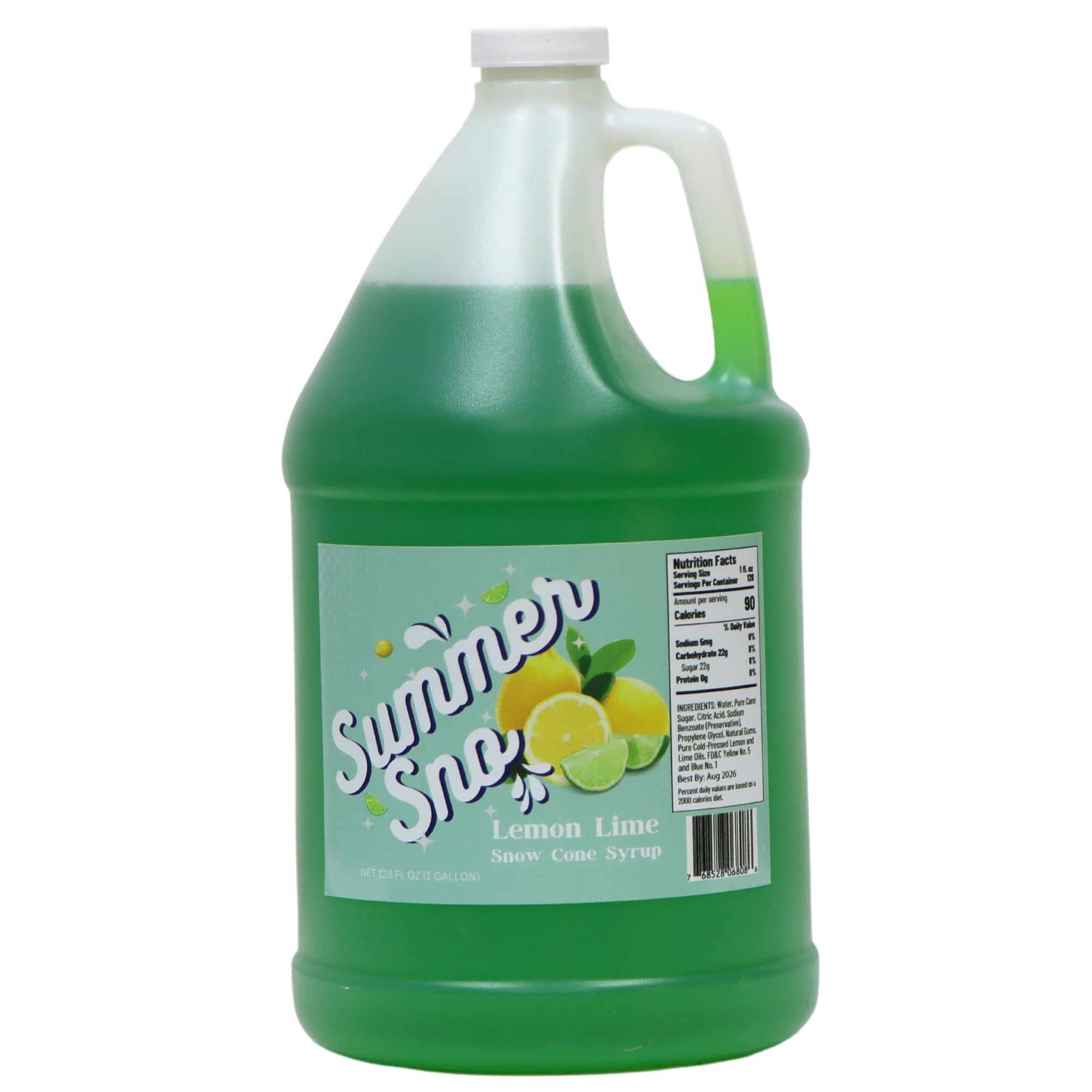 Paragon 6808 1 gal Summer Sno Lemon Lime Snow Cone Syrup