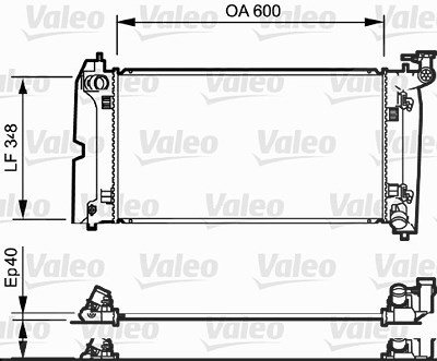 Valeo Kühler, Motorkühlung [Hersteller-Nr. 734711] für Toyota Image