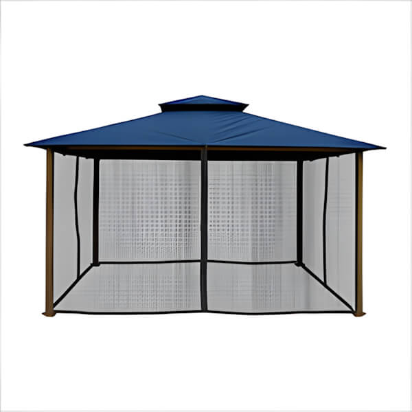 Paragon Outdoor 11 x 14 ft. Kingsbury Soft Top Gazebo with Mosquito Netting (Navy Sunbrella Canopy)
