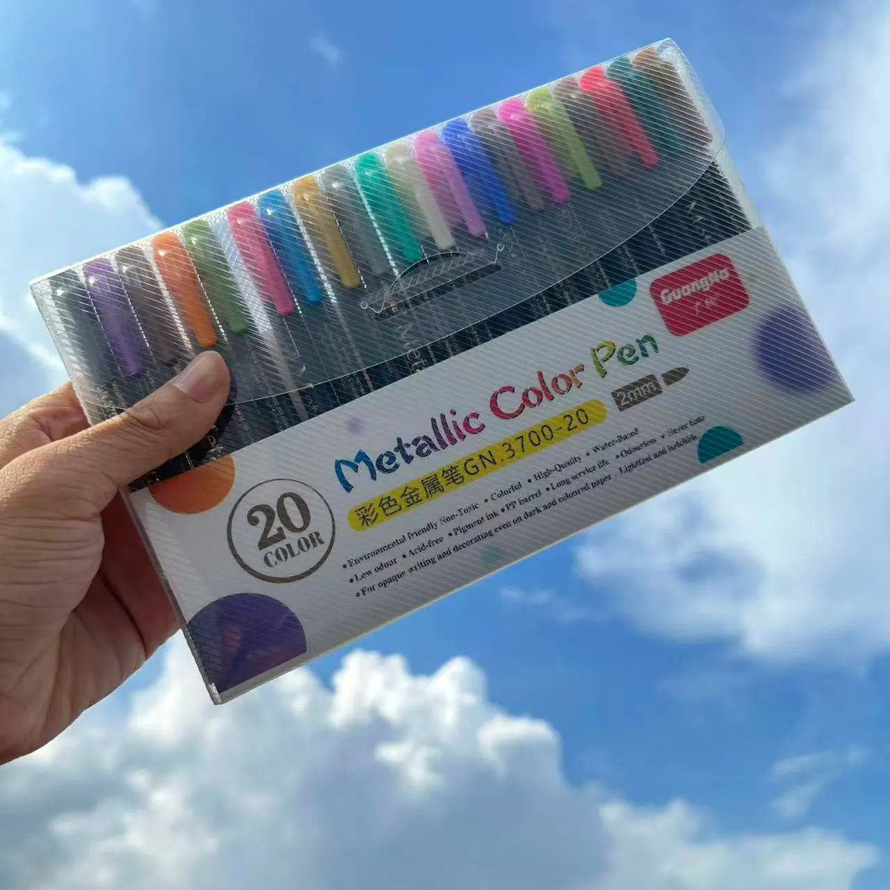 12/20 Farben Metallic Soft Brush Marker Pen Geburtstagsgeschenk Kartenherstellung Metallic Color Art Pen DIY Fotoalbum Glas Wein Image