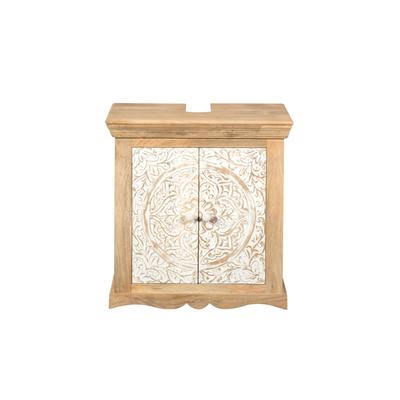 die Faktorei »Indira Laya« Waschbeckenunterschrank I 65x68x40 cm / massives Mangoholz Image