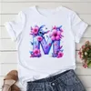 Disney Lilo Stich Schriftart A B C D Gedruckt T Shirt Mode Sommer Frauen Casual Kurzarm Streetwear T-shirt Weibliche Tops Tees