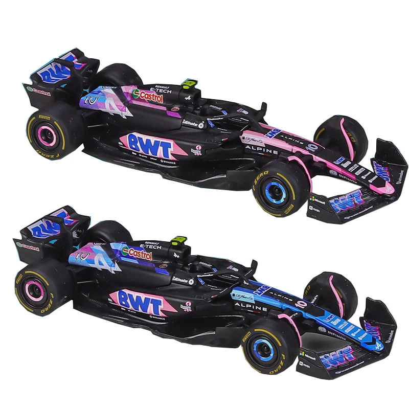 Bburago 1:43 BWT Alpine 2024 A524 # 10 # 31 F1 Racing Formula Car, statische Simulation, Modellauto aus Druckgusslegierung Image