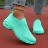 Flache Slip-in-Wanderschuhe für Damen mit dicken Sohlen, modische Freizeitschuhe, bequeme Wander-Sportschuhe