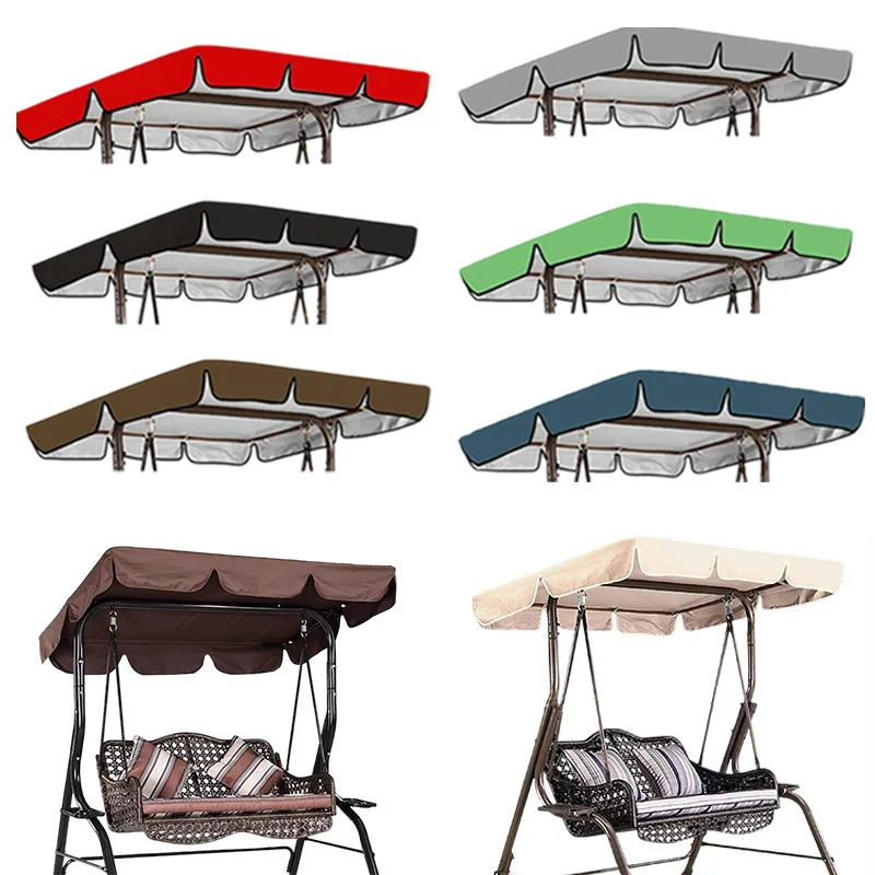 Neue Outdoor-Schaukelstuhl-Überdachungshülle, wasserdicht, winddicht, UV-beständig, Polyester-Top-Ersatz für den Garten, Terrasse, Hof, Park im Freien Image