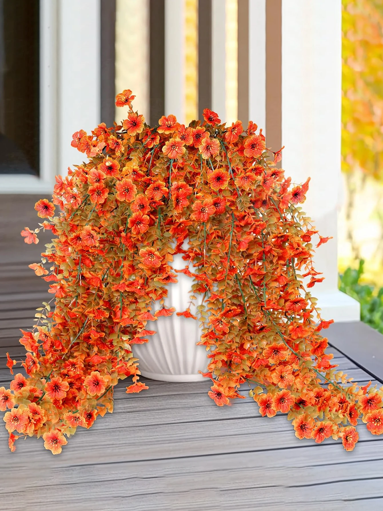 1/2/4PCS Künstliche Pflanzen Eukalyptus Faux Hängende Pflanzen UV Beständig Kunststoff Pflanzen Für Indoor Outdoor decor Hause Dekoration Image