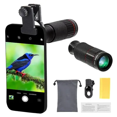 Universal HD Optical Cell Phone Lens Monocular Telephoto Lens Monocular Zoom Cell Phone Lens 32X Tripod Mobile Phone Lenses