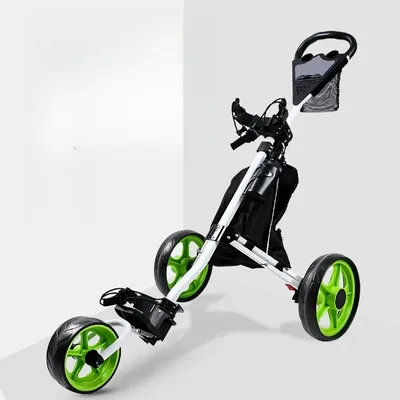 Golf Trolley Three Wheel Portable Foldable Detachable Bag Cart Aluminum Cart Golf Carts