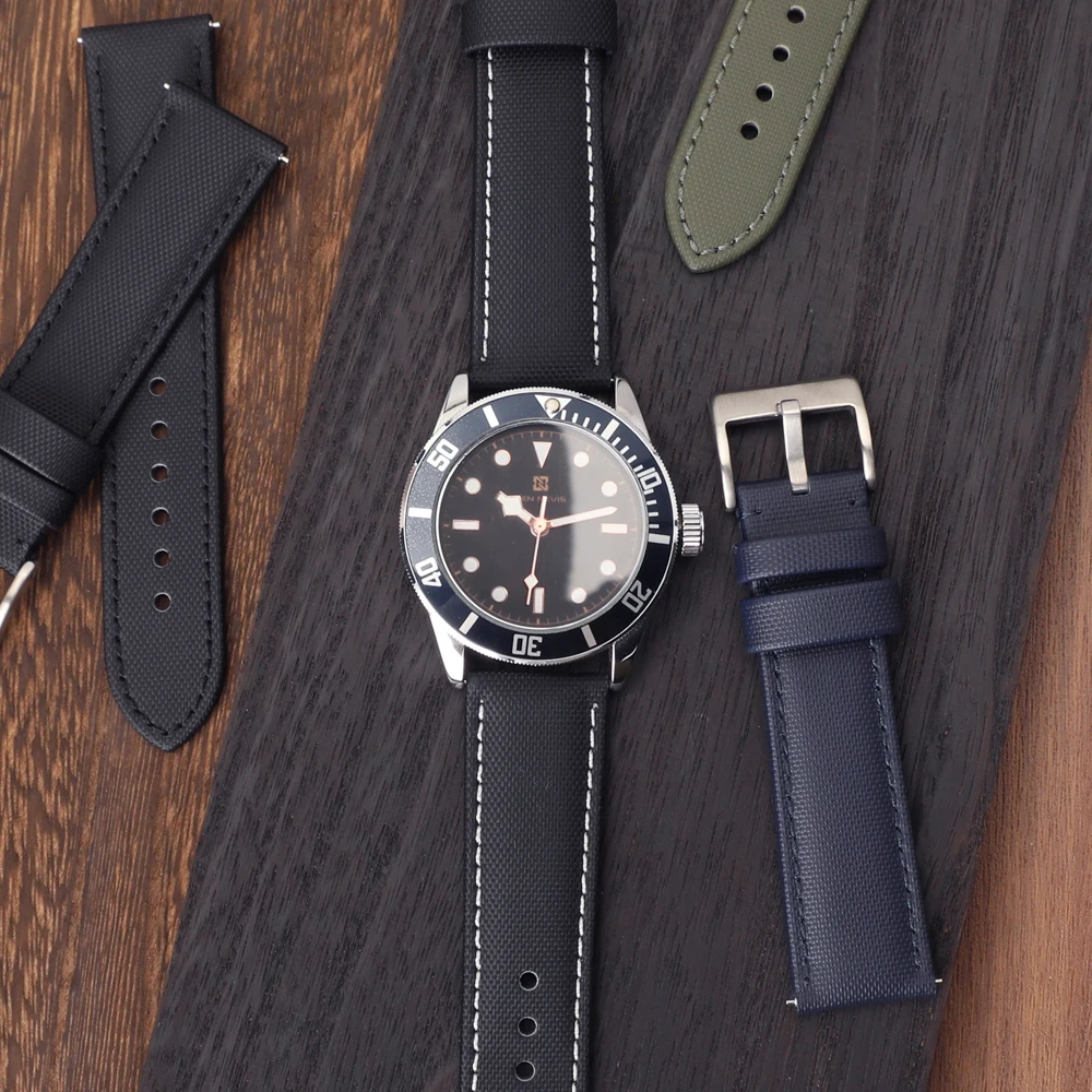 18/19/20/22 mm Segeltuchbänder für Omega für Blancpain für Seiko Männer Frauen Nylon Schnellverschluss wasserdichte Uhrenarmbänder Image