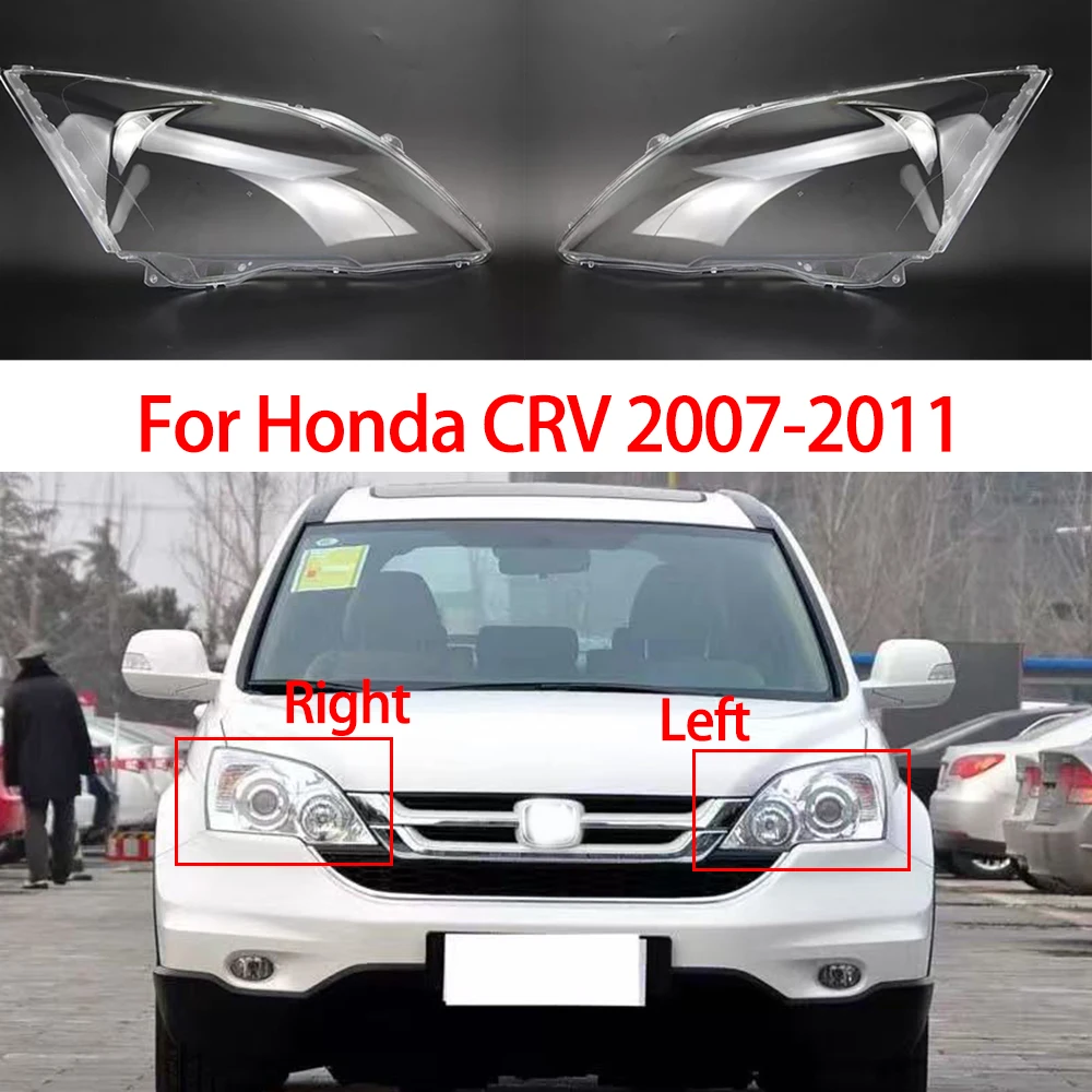 Für Honda CRV CR-V 2007-2011 Auto Front Scheinwerfer Abdeckung Scheinwerfer Transparent Glas Lampenschirm Lampe Shell Objektiv