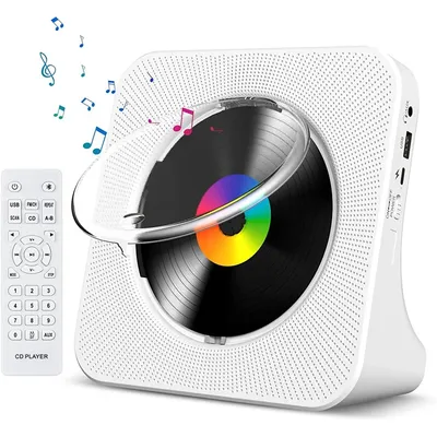 YYHC-New Cd Player Portable Bt 5.0 Hifi Sound Speaker 4000Mah Rechargeable Music Player with Remote Control