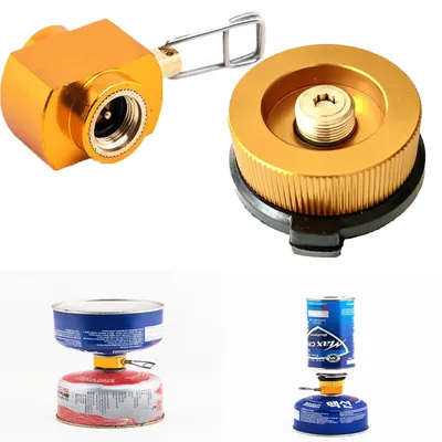 Portable Outdoor Stove Adapter Gas Stove Connector Butane Canister Adapter Folding Gas Canister Tripod Camping Supplies