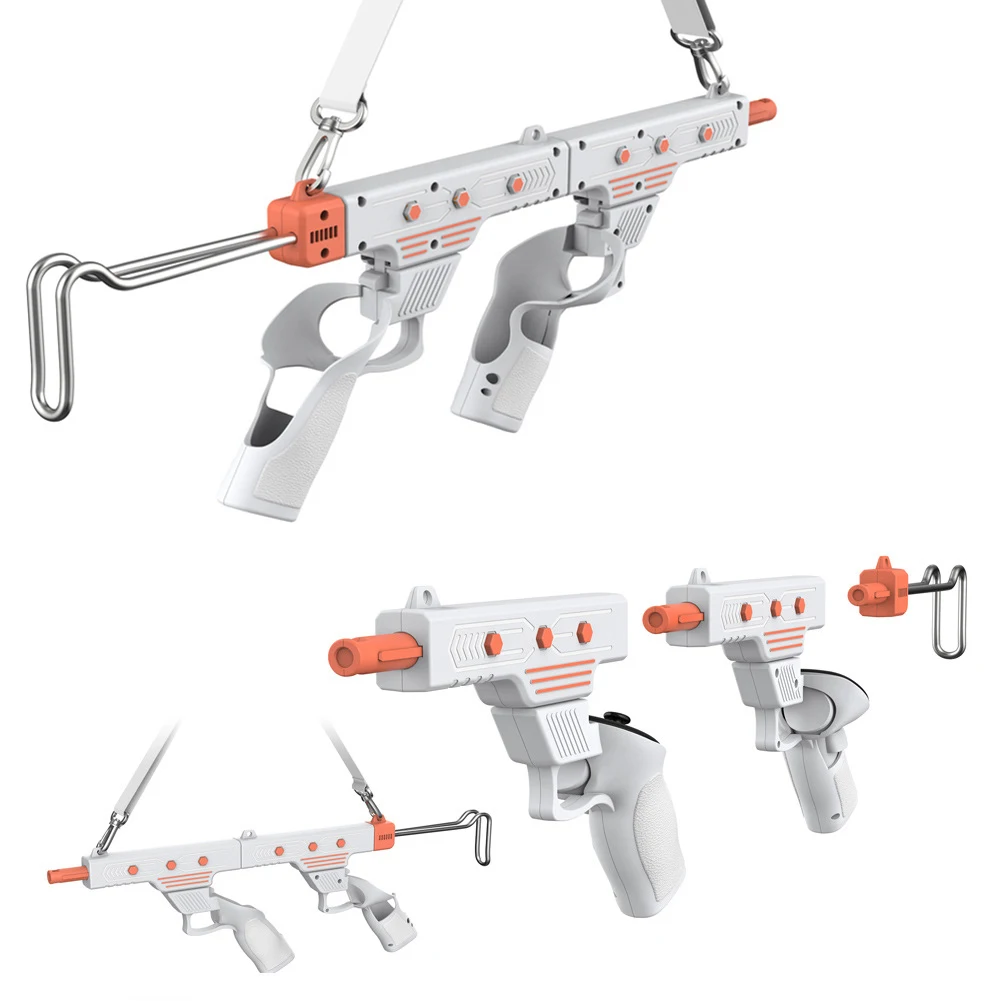 VR Gun Stock VR Schießen Spiel Zubehör VR Controller Lager Gewehr Adapter Schießen Controller Griff für Meta Quest 3/3S Image
