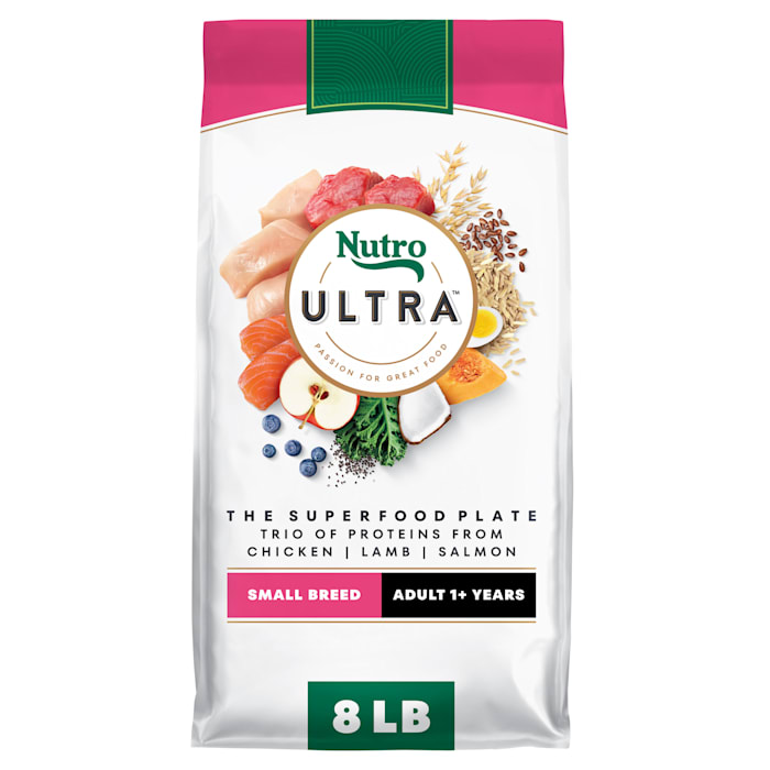 Ultra Chicken, Lamb and Salmon Protein Trio Adult Small Breed Dry Dog Food, 8 lbs.