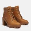Schnürstiefelette TIMBERLAND "ALLINGTON HEIGHTSMID LACE UP BOOT", Gr. 41,5, braun (wheat full grain), Leder, sportlich, Schuhe, Winterschuhe, Winterstiefel, Schnürboots, Winterboots