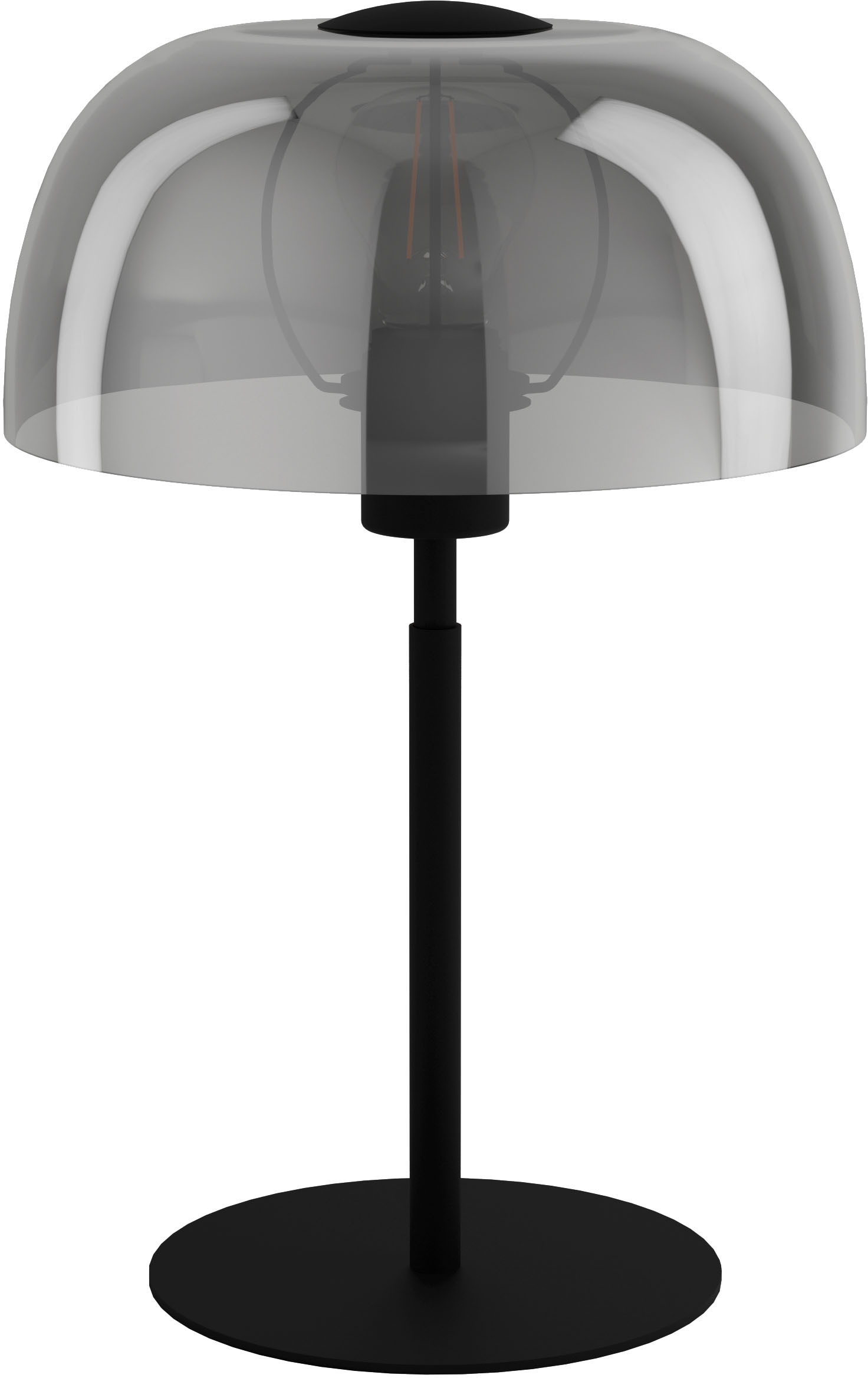 EGLO Tischleuchte "SOLO 2", schwarz (schwarz, transparent), Ø 26 H: 41,5cm, 1 Stk., Leuchten, Tischleuchte, H41,5 x Ø26 cm, 1X40W exkl. Image
