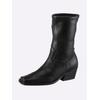 Stiefelette HEINE, Damen, Gr. 38, schwarz, Leder, Rindsleder, Glattleder, Synthetik, modisch, Schuhe