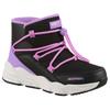 Schlupfboots SKECHERS "TURBO TREAD", Kinder, Gr. 28, bunt (schwarz, multi), Lederimitat, Textil, kontrastfarbene Details, casual, Schuhe, Winterboots mit Gummizug, Größenschablone zum Download