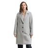 Wollmantel TOM TAILOR, Damen, Gr. S, grau (medium silber grau melange), Strick, Obermaterial: 75% Polyester, 21% Wolle, 2% Polyacryl, 2% Polyamid. Futter: 100% Polyester, meliert, casual, regular fit kniefrei, Langarm gerader Abschluss, Mäntel, mit...