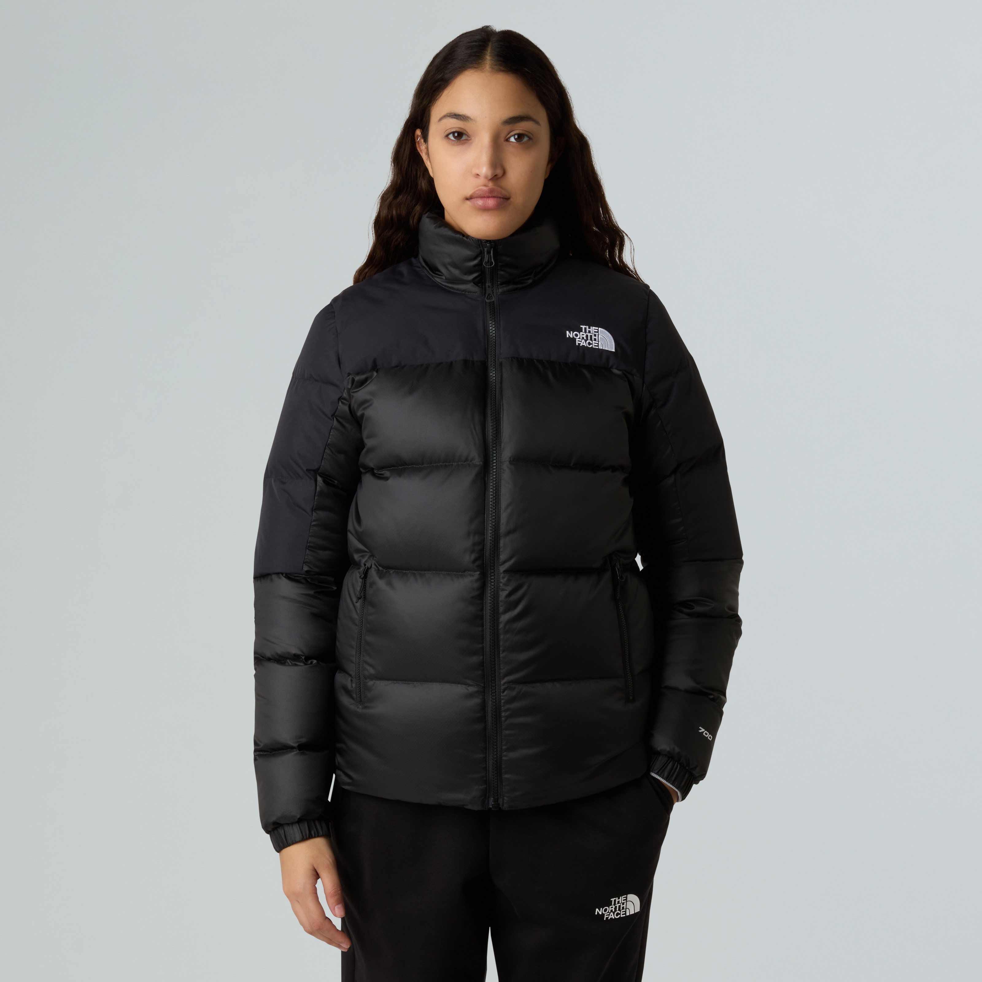 Daunenjacke THE NORTH FACE "W DIABLO DOWN 2.0 JACKET", Damen, Gr. XL, tnf schwarz heather, tnf schwarz, Obermaterial: 100% Polyester. Wattierung: 100% Daunen, Jacken Daunenjacke, für Erwachsene, winddicht, wasserabweisend Image