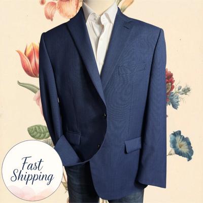 Ralph Lauren Suits & Blazers | $395 Ralph Lauren Men's 44r Navy Blue Wool Blazer Sport Coat Two Button Jacket | Color: Blue | Size: 44r