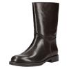 Stiefelette INUOVO "INUOVO Stiefelette Leder", Damen, Gr. 42, braun (dunkelbraun), Leder, casual, Schuhe