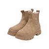 Stiefel BUFFALO "Buffalo ASPHA CHELSEA WARM - VEGAN NUBUCK - BROWN", Damen, Gr. 36, braun, Kunstfaser, unifarben, Schuhe
