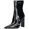 Stiefelette STEVE MADDEN "STEVE MADDEN Stiefelette Lederimitat", Damen, Gr. 38, schwarz, Lederimitat, elegant, Schuhe