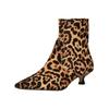 Stiefelette INUOVO "INUOVO Stiefelette Leder/Textil", Damen, Gr. 42, braun (leopard), Leder, Textil, casual, Schuhe
