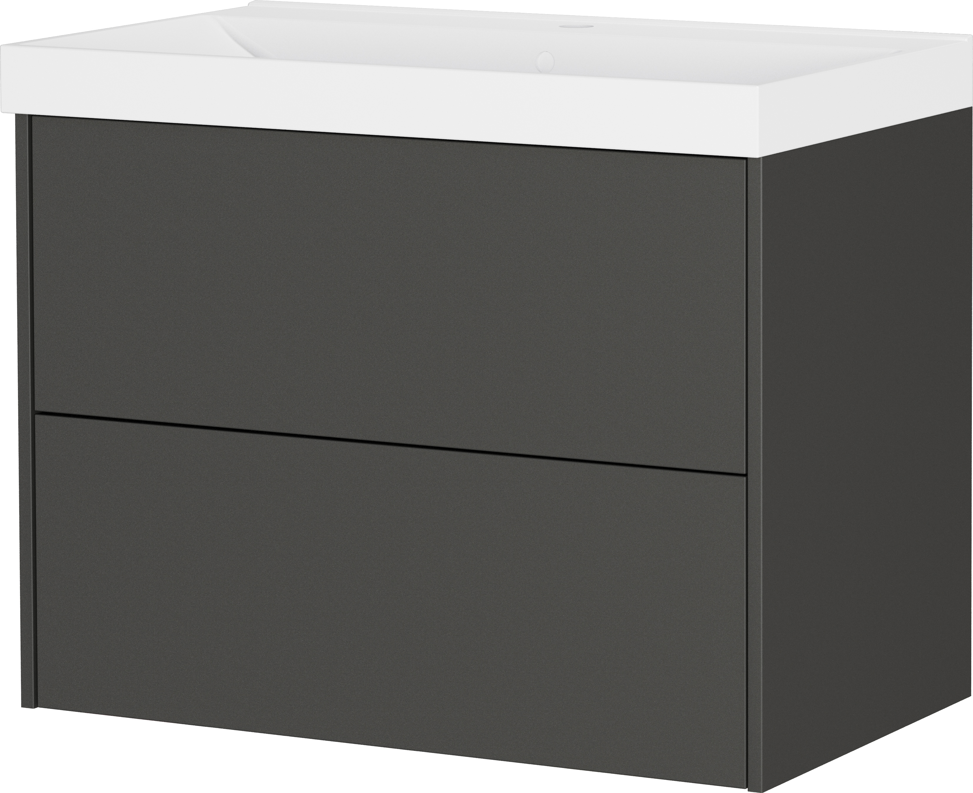 Waschtisch GERMANIA "Bisbee", graphit, graphit, B:80cm H:58cm T:45cm, Spanplatte, Waschtische, Waschtisch, Waschtisch-Unterschrank