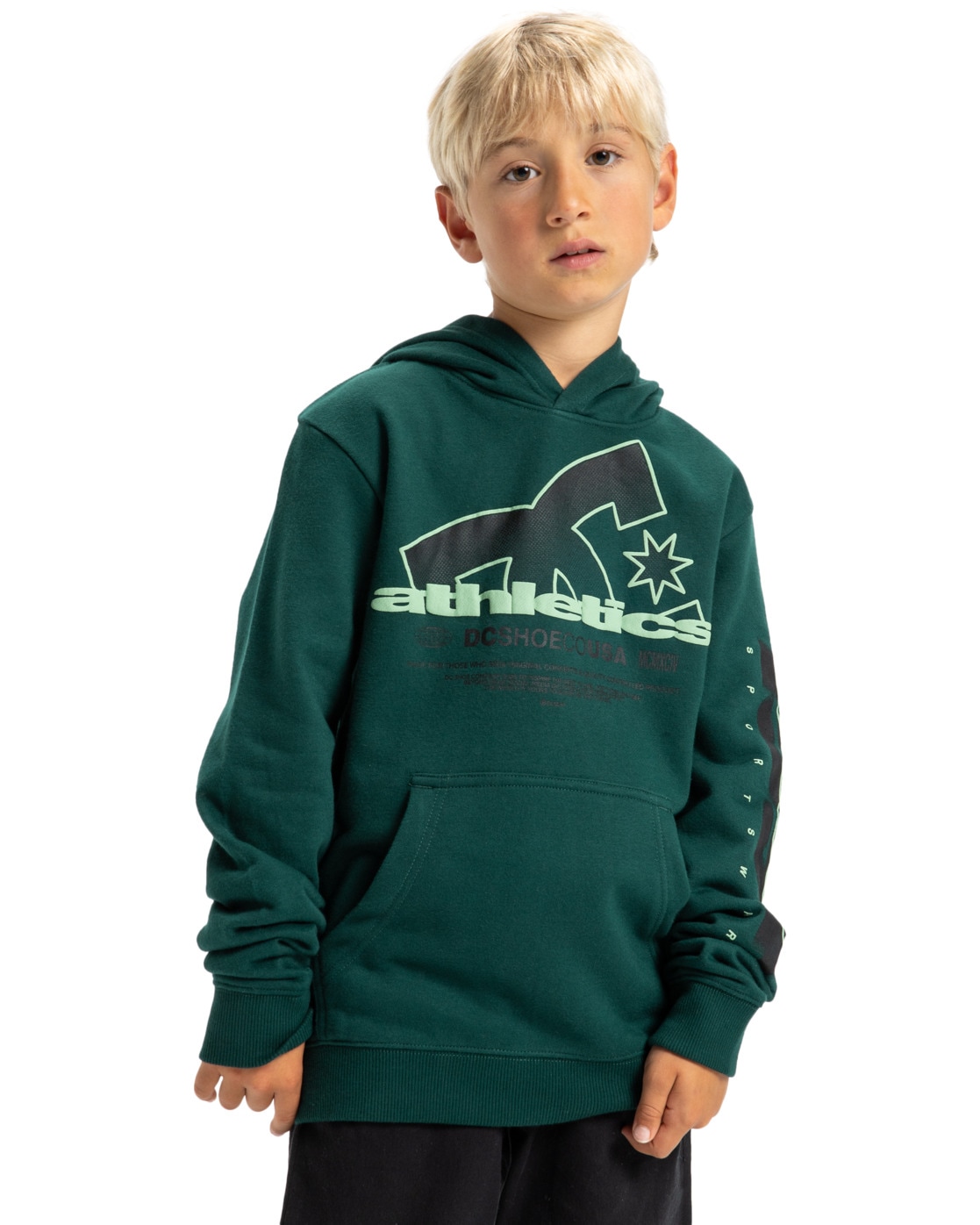Kapuzensweatshirt DC SHOES "Slathletic", Jungen, Gr. 8(125-130cm), rosa (ponderosa pine), 55% Baumwolle, 25% Baumwolle, 20% Polyester, Sweatshirts