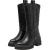 Stiefel BUFFALO "Buffalo BULL BOOT MID - VEGAN NAPPA", Damen, Gr. 38, schwarz, Polyurethan, unifarben, Schuhe