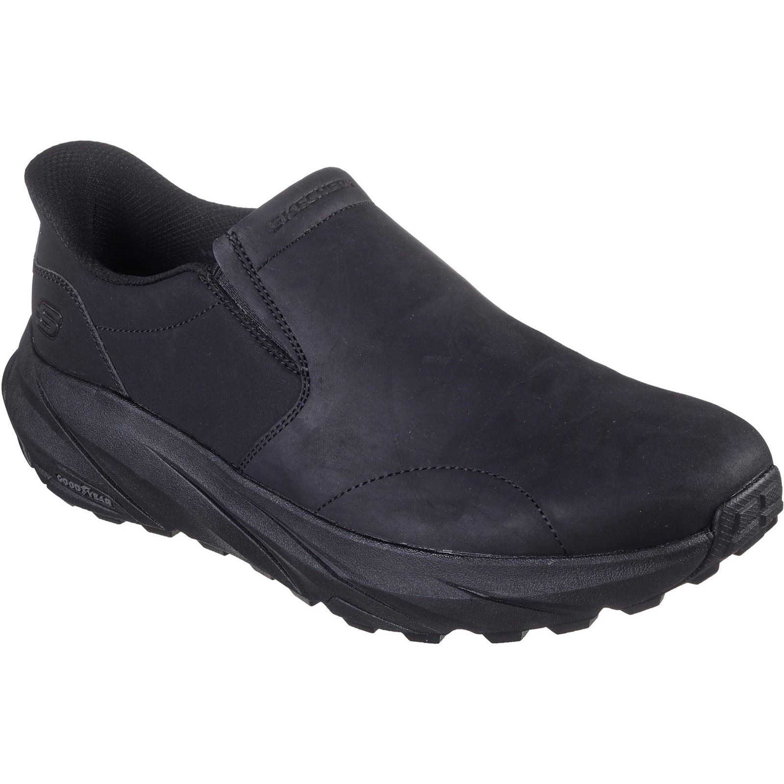 Skechers Conner Rayne Leder Herren Schwarz Slipper Image