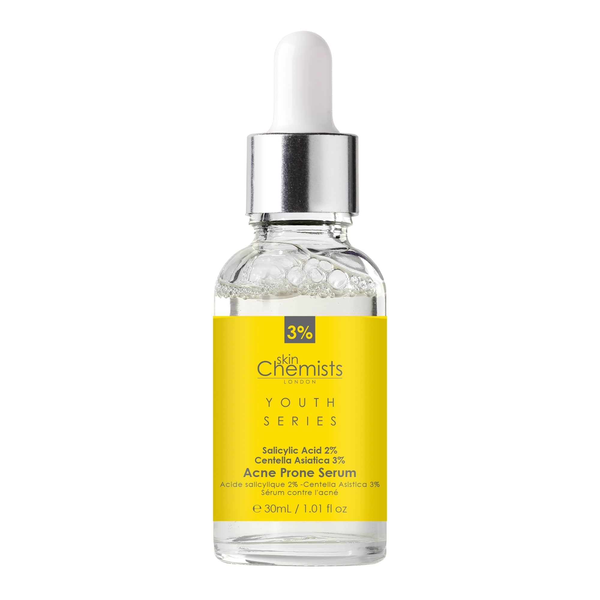 skinChemists Jugend-Serie Akneanfälliges Serum Salicylsäure 2%, Centella Asiatica 3% 30ml Image