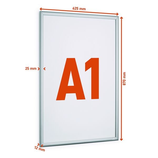 Durable Klapprahmen A1 Aluminium silber grau, 66x90 cm Image