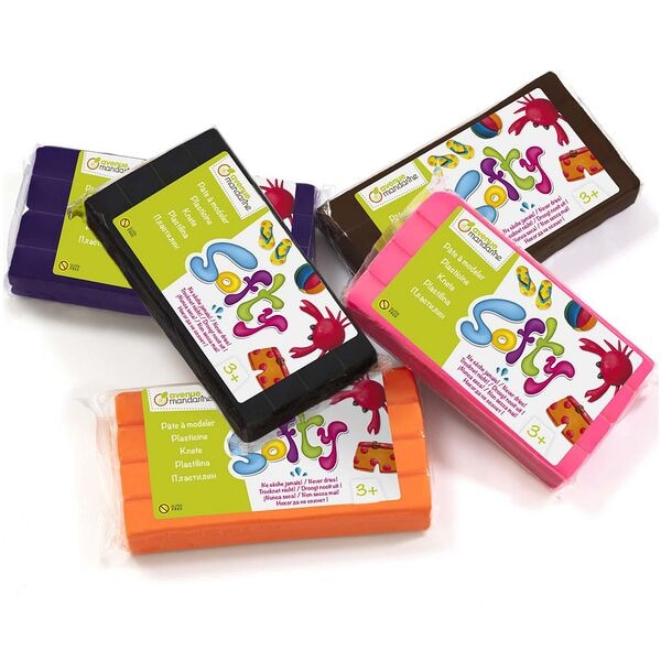 avenue mandarine 5er-Pack Knete »Super Softy« Komplementärfarben orange Image