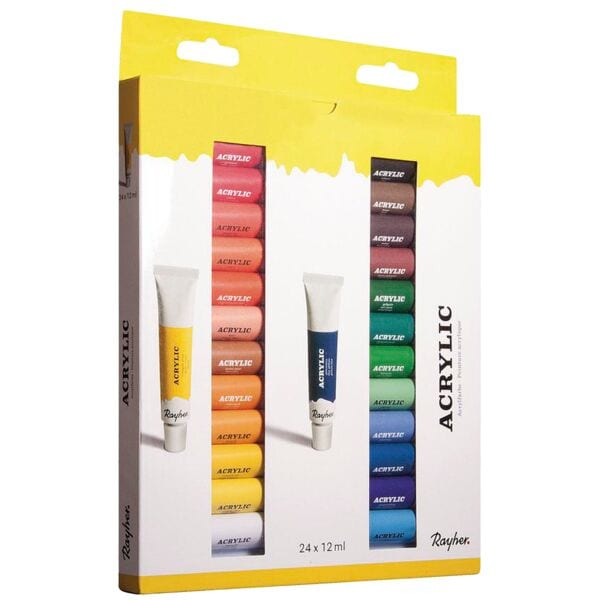 Rayher 24x Acrylfarben »Künstler-Set« gelb Image