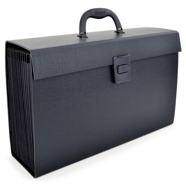 RAPESCO Fächermappe DIN A4 PVC-Folieneinband 1 Stück Anzahl der Fächer: 19 Stück schwarz, 38.8x25 cm Image