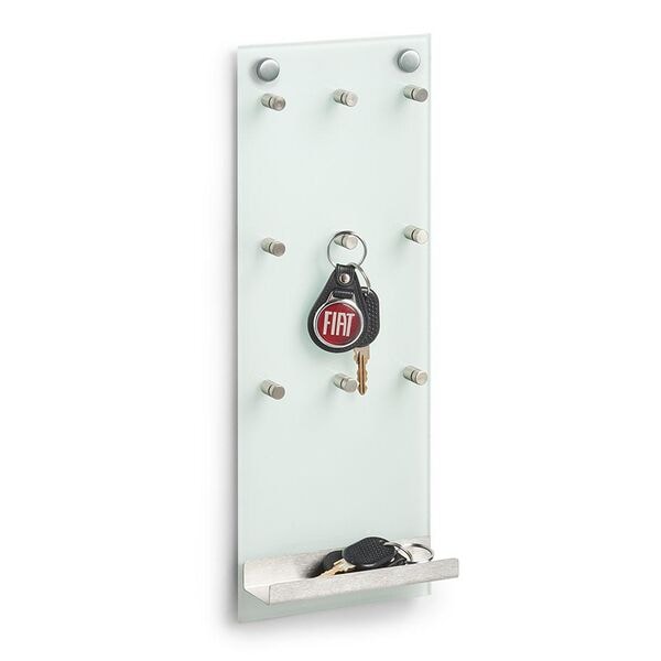 Zeller Schlüsselbrett Glas weiß, 40x6 cm